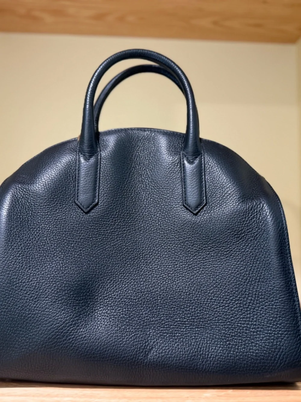 Roberto Cavalli Vitello Stampa Dollaro Black Pebbled Leather Satchel